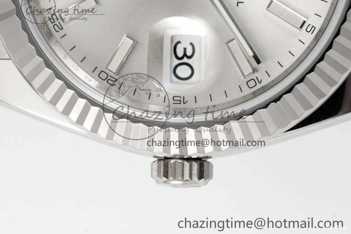 MiroTime 0113 DateJust 41 126334 Clean 1:1 Best Edition 904L Steel Silver Stick Dial on Oyster Bracelet VR Modern 2434